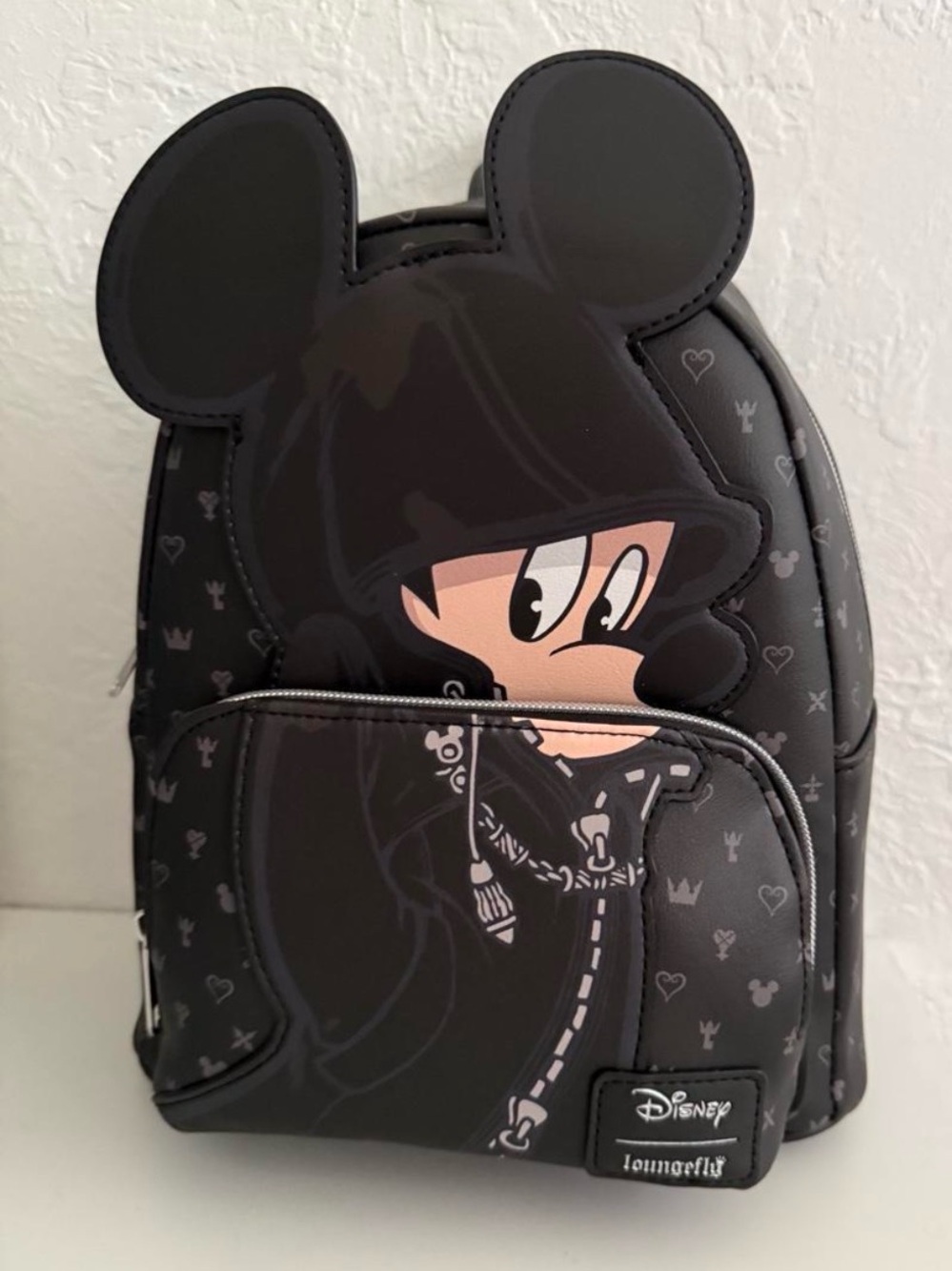 Loungefly Black Mickey Mouse Hoodie Mini Backpack